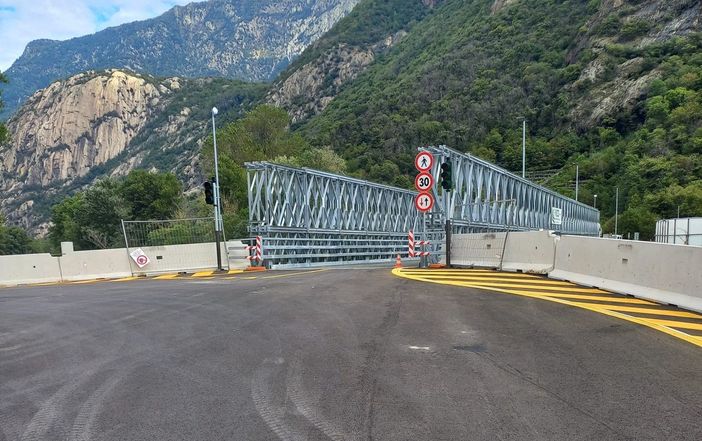Apre venerdì 26 settembre il ponte provvisorio sulla Dora tra Bard e Hône