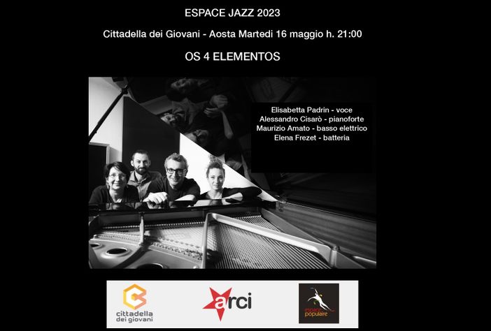 Espace Jazz alla Cittadella dei Giovani; martedì arrivano 'Os 4 elementos' Espace Jazz alla Cittadella dei Giovani; martedì arrivano 'Os 4 elementos'