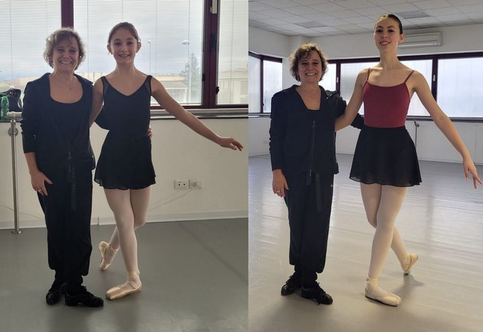 Sofia Maria e Luna con la maestra Lucia Geppi