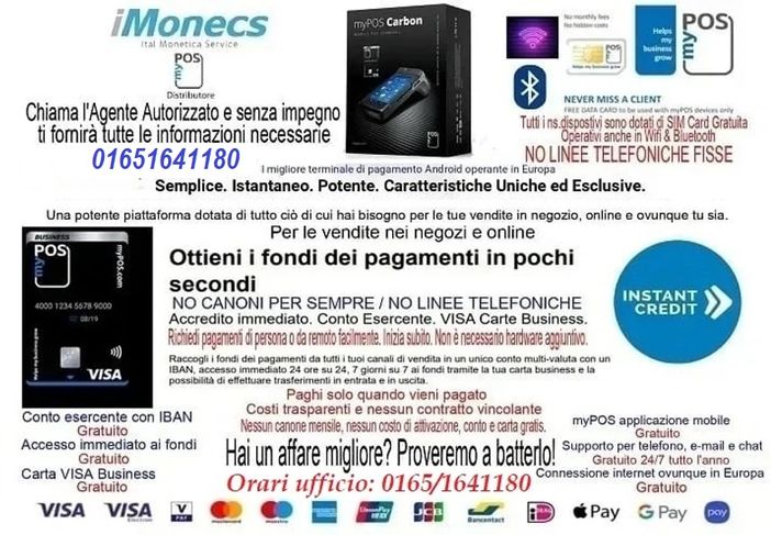 Anche in Valle è arrivato il POS più conveniente d'Europa e sicuramente in Italia Anche in Valle è arrivato il POS più conveniente d'Europa e sicuramente in Italia