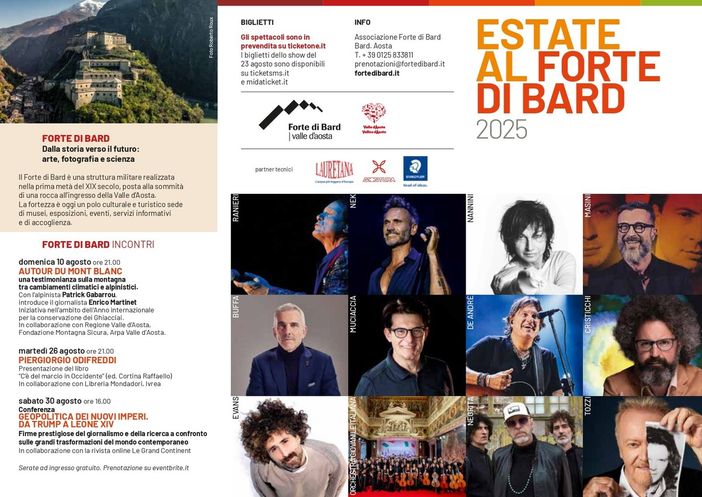 Gianna Nannini apre Estate al Forte di Bard 2025