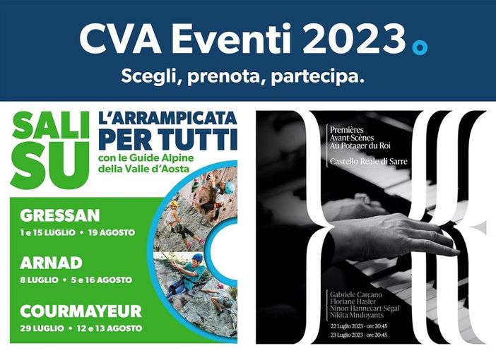 Tanti eventi estivi promossi da Cva in tutta la Valle Tanti eventi estivi promossi da Cva in tutta la Valle