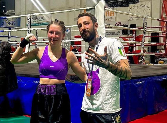 Federica Macrì con Luca De Carolis Federica Macrì con Luca De Carolis