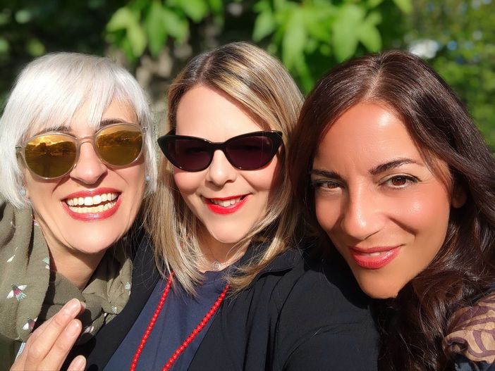 Il direttivo del Comitato: da sn Romaine Pernettaz, Pamela Fini e Fernanda Carere