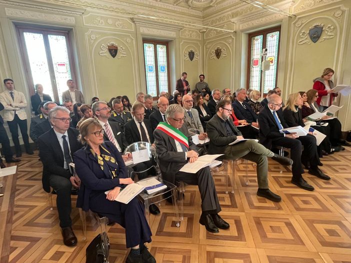 Autorità civili e militari alla cerimonia d'inaugurazione dell'Anno Giudiziario della Corte dei conti ad Aosta Autorità civili e militari alla cerimonia d'inaugurazione dell'Anno Giudiziario della Corte dei conti ad Aosta