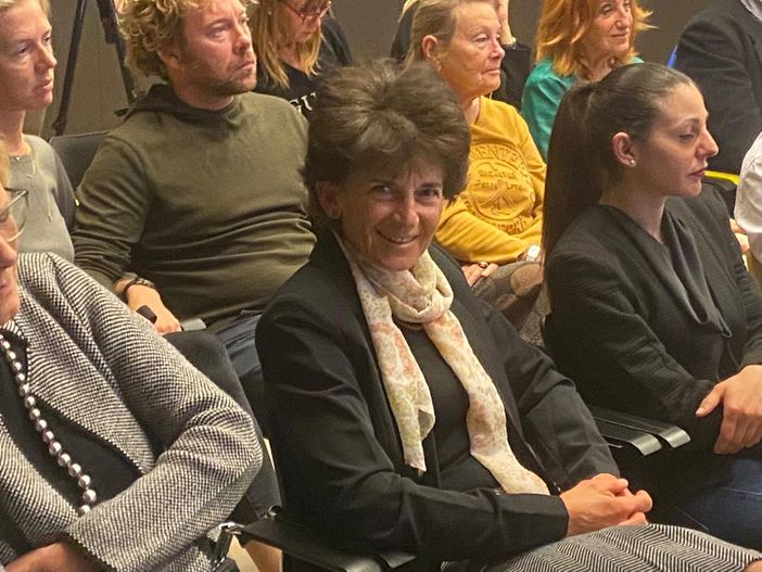 Maria Rosa Quario al G.H. Billia di Saint-Vincent tra il pubblico della prima edizione di 'Aperitivo col Campione', iniziativa organizzata dal Casino de la Vallée di Saint-Vincent