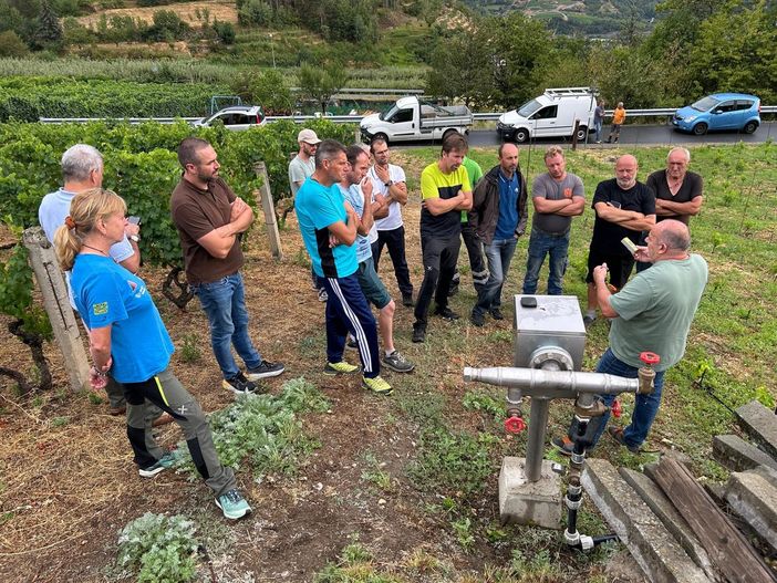 Irrigazione, Cmf valdostani in visita agli impianti hi-tech di Saint-Pierre