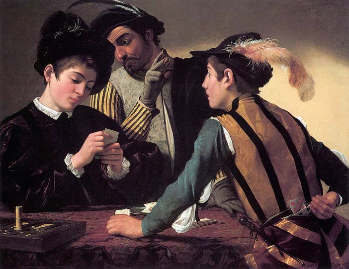'I bari', 1594- Caravaggio (1571-1610)
