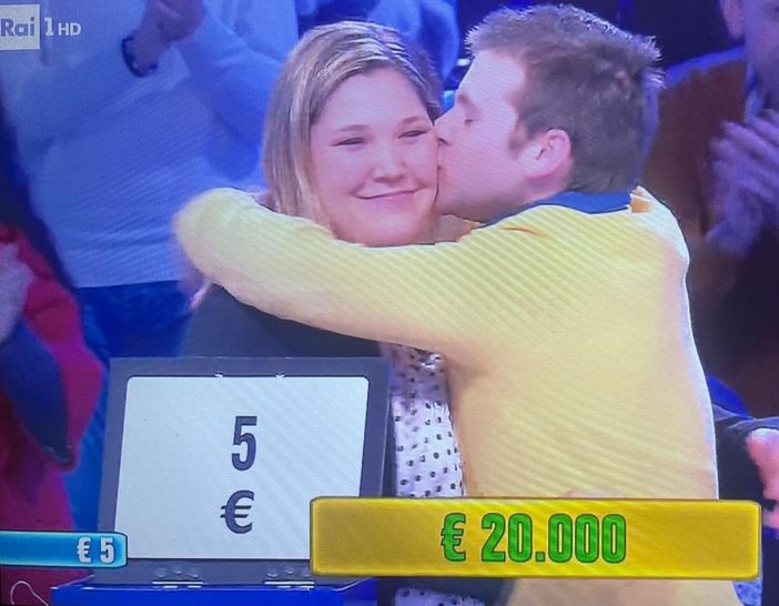 A 'L'Eredità' Silvye Mathiou e Diego Foudon vincono 20.000 euro