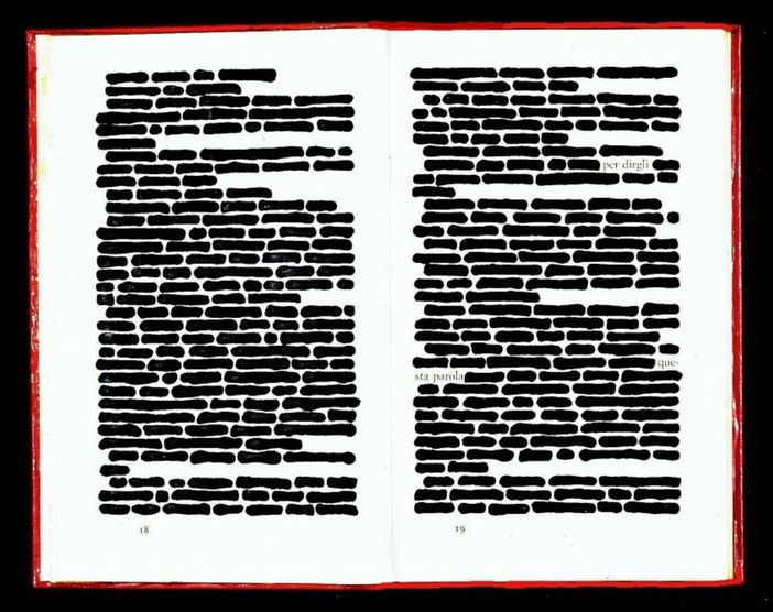 'Libro cancellato'- 1964, Emilio Isgrò (1937)