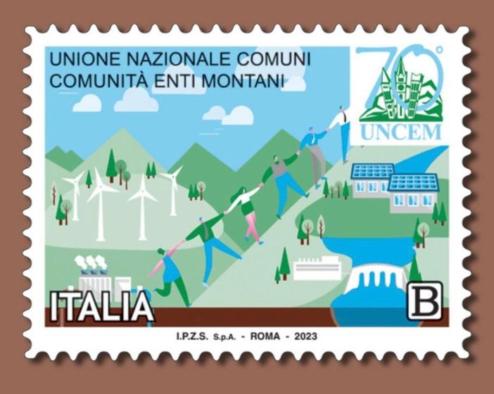 Uomo e natura in armonia, ecco il francobollo per il 70esimo dell'Uncem