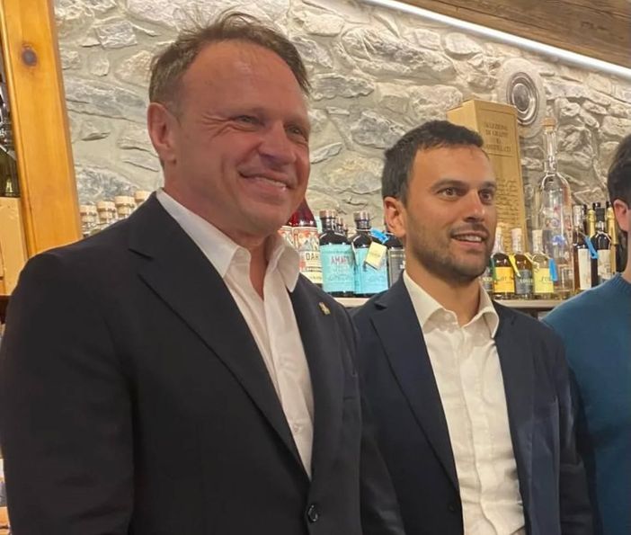 Il ministro Francesco Lollobrigida e l'assessore Marco Carrel Il ministro Francesco Lollobrigida e l'assessore Marco Carrel