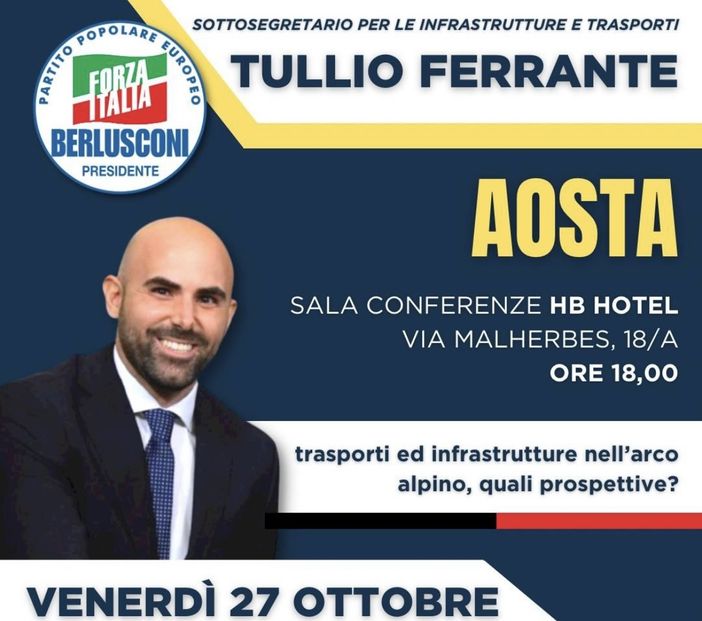 Il sottosegretatio Ferrante (FI) in Valle per parlare di trasporto pubblico