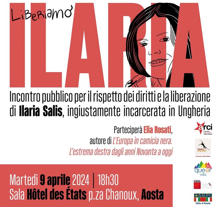 Ad Aosta iniziativa pubblica per Ilaria Salis Ad Aosta iniziativa pubblica per Ilaria Salis