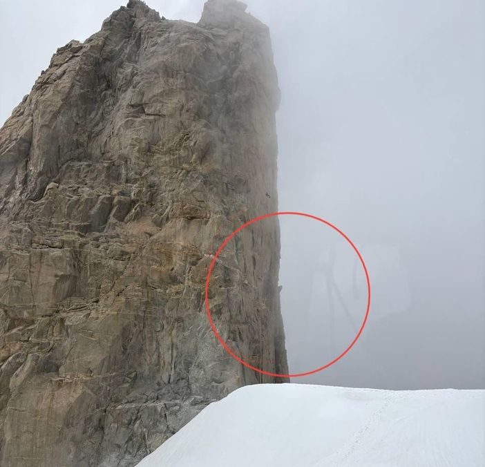 In salvo alpinista rimasto bloccato sul Dente del Gigante