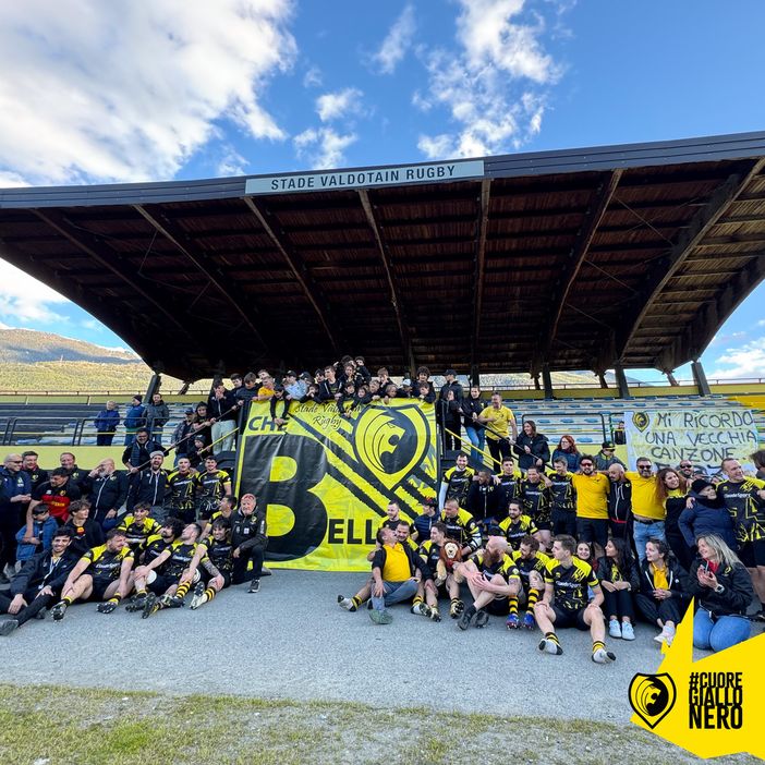 Rugby: Lo Stade Valdotain è promosso in serie B ed entra nella Storia Rugby: Lo Stade Valdotain è promosso in serie B ed entra nella Storia