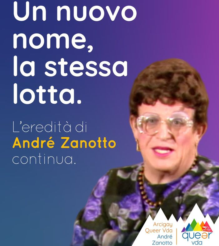 Arcigay Queer VdA intitolata ad André Zanotto, 'pioniera di libertà e coraggio civile' Arcigay Queer VdA intitolata ad André Zanotto, 'pioniera di libertà e coraggio civile'
