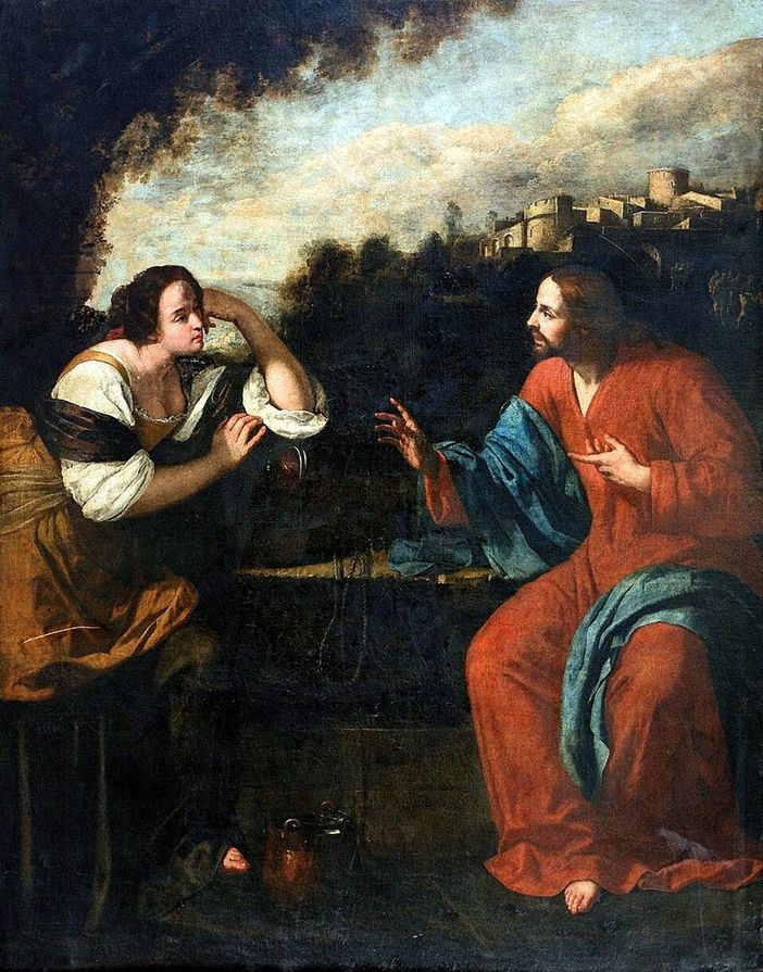 Cristo e la samaritana al pozzo (1637) di Artemisia Gentileschi (1593,1656)