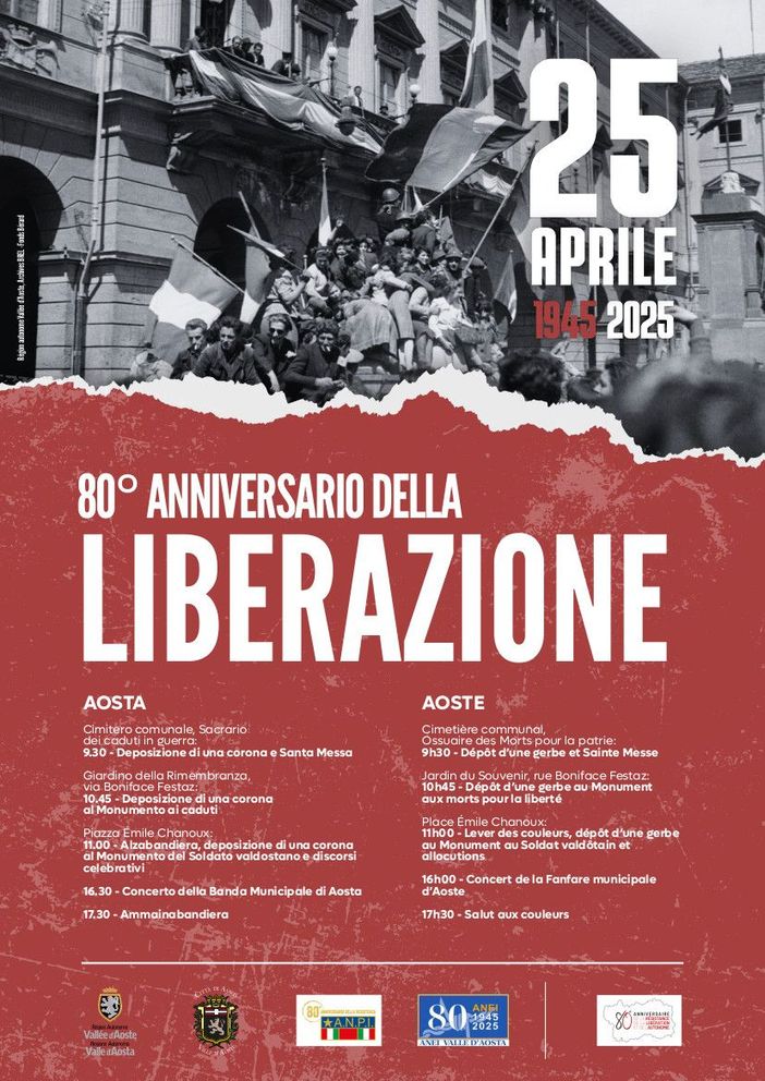 25 Aprile, Festa della Liberazione, tutti gli eventi organizzati in Valle