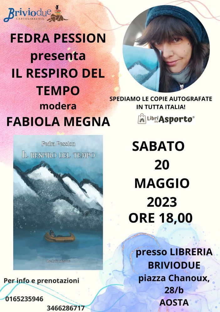 'Il respiro del tempo', il primo libro di Fedra Pession 'Il respiro del tempo', il primo libro di Fedra Pession