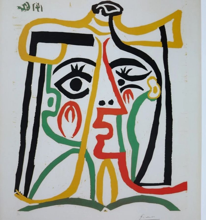 'Donna con cappello di paglia'; Picasso, 1962