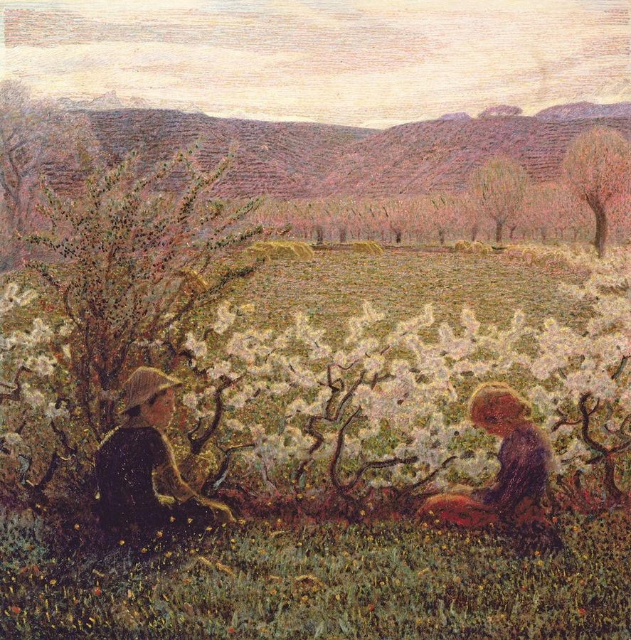 'Prato fiorito', 1900-1903-Giuseppe Pellizza da Volpedo (1868-1907)