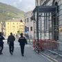 Uno degli arrestati condotto questa mattina all'udienza di convalida del fermo