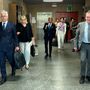 Da sn l'avvocato Maurizio Riverditi; l'ad della Casino spa, Sara Bordet; l'avvocato Ascanio Donadio e l'amministratore giudiziario Corrado Corradino Da sn l'avvocato Maurizio Riverditi; l'ad della Casino spa, Sara Bordet; l'avvocato Ascanio Donadio e l'amministratore giudiziario Corrado Corradino