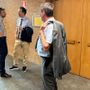 In attesa della decisione; da sn l'ag Ivano Berardi, il pm Francesco Pizzato e l'ag Corrado Corradino