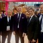 Da sn il presidente di Confcommercio VdA, Graziano Dominidiato; il membro del Consiglio Direttivo EPAM-Fipe Milano, Rodolfo Citterio; il Ministro Francesco Lollobrigida; il presidente di Agenzia Ice, Matteo Zoppas e il direttore generale di Fipe, Roberto Calugi