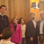 Da sn i medici farmacisti Vittorio Antonio Sportelli, Shahd Kattaa, Gloria Charrance e Flavio Barailler. Ultimo a destra Andrea Nicola, presidente dell’Ordine