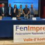 Da sn Dario Pesce, Paolo Bertholier, Luca Vincenzo Mancuso, Alexandra Mititelu, Jean-Pierre Feo, Jean-Paul Chadel, Mauro Battaglino