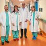 Da sn Luca Vaccaro, Francesca Lucchese, Franz De La Pierre (Direttore della SC Geriatria) e Fiamma Burgassi
