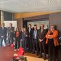 Sabrina Janin (sesta da sn) insieme al team di dirigenti e professionisti di Aosta Factor Spa