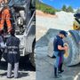 Finanzieri e poliziotti impegnati nei controlli dei cantieri