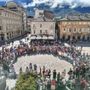 Aosta, presidio pro Palestina in piazza Chanoux