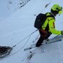 In salvo scialpinista infortunatosi sopra La Thuile In salvo scialpinista infortunatosi sopra La Thuile