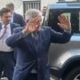 Antonio Tajani al suo arrivo al De la Ville