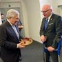 Antonio Tajani insieme al Presidente della Giunta, Renzo Testolin