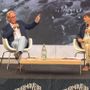 Albert Tamietto (a sn) ed Enrico Martinet sul palco del Jardin de l'Ange