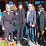Il Presidente della Giunta, Renzo Testolin, con tre generazioni della famiglia Maquignaz: Aimé, Gabriele e Aime Junior Il Presidente della Giunta, Renzo Testolin, con tre generazioni della famiglia Maquignaz: Aimé, Gabriele e Aime Junior