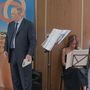 Un momento della cena solidale all'Institut Agricole con la partecipazione di Anna Maria Actis