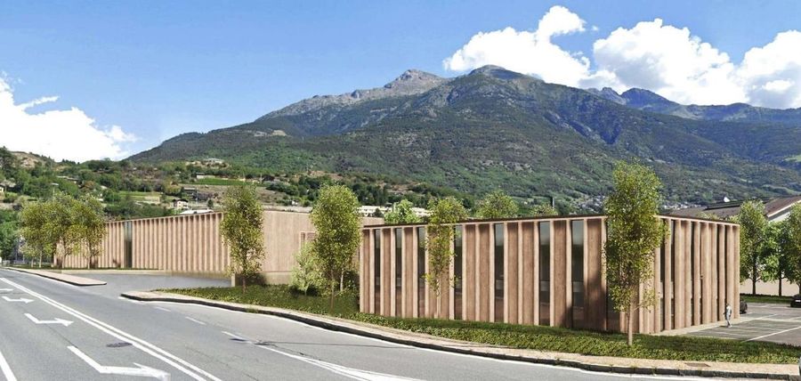 Il rendering del centro commerciale e centro medico