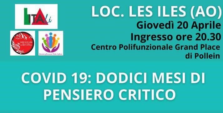 All'ex centro vaccinale La Grand Place di Pollein il docufilm 'Covid 19, 12 mesi di pensiero critico'