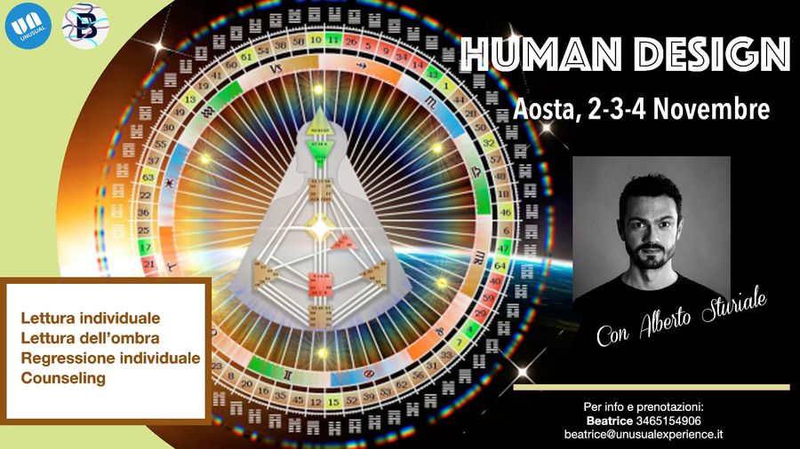 Human Design con Alberto Sturiale, ad Aosta dal 2 al 4 novembre