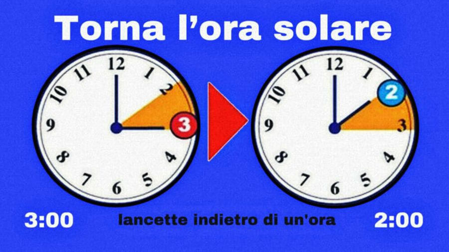 Questa notte torna l'ora solare, lancette indietro di un'ora Questa notte torna l'ora solare, lancette indietro di un'ora