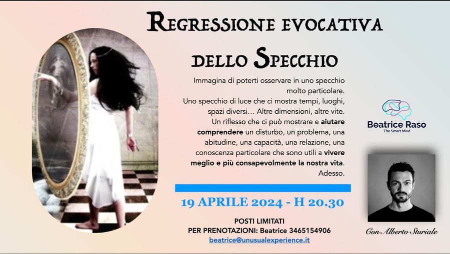 Appuntamento ad Aosta con 'La Regressione Evocativa dello Specchio' condotta da Alberto Sturiale