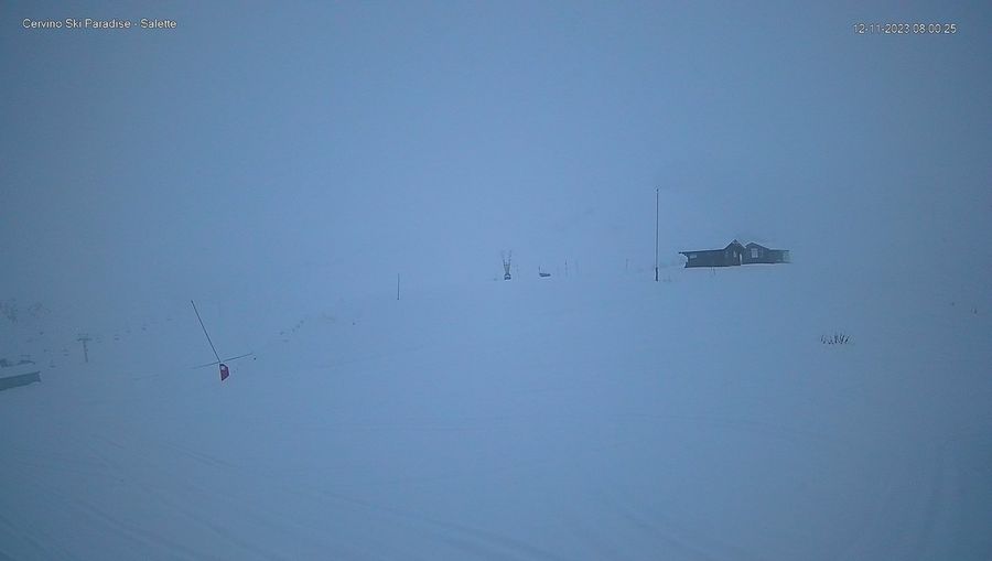 Tanta neve a Cervinia; la webcam di Salette questa mattina Tanta neve a Cervinia; la webcam di Salette questa mattina