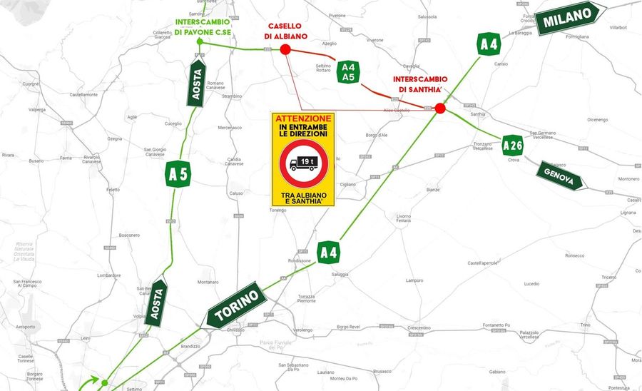 Da gennaio 2024 doppio senso di marcia sulla A5 verso Ivrea