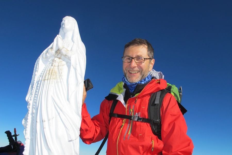 Fabio Fazio in vetta al Gran Paradiso